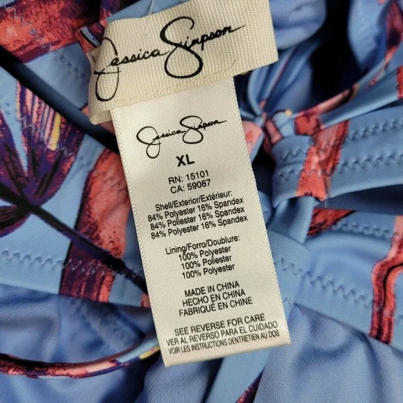 Jessica Simpson Palmy Days Cami One Piece Swimsuit - Picture 9 of 9